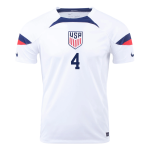 ADAMS #4 USA Home Jersey World Cup 2022