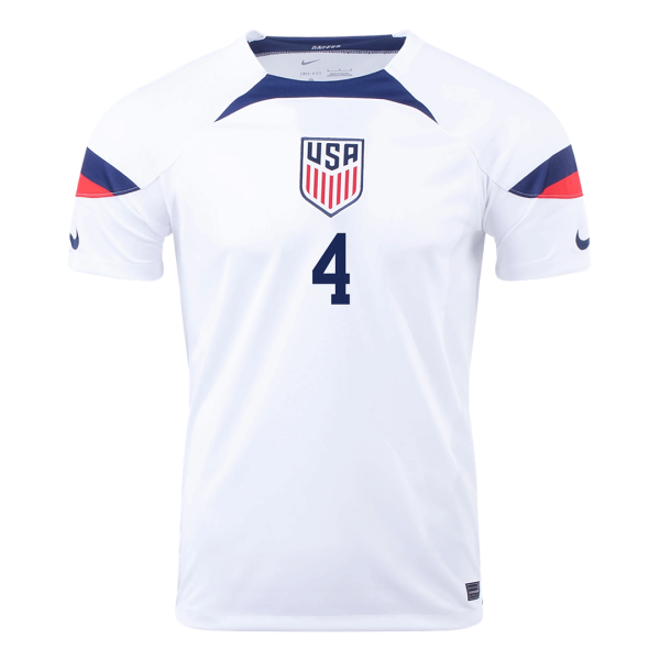 ADAMS #4 USA Home Jersey World Cup 2022