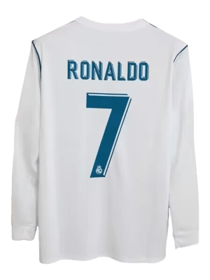 Vintage Soccer Jersey RONALDO #7 Real Madrid Home Long Sleeve 2017/18