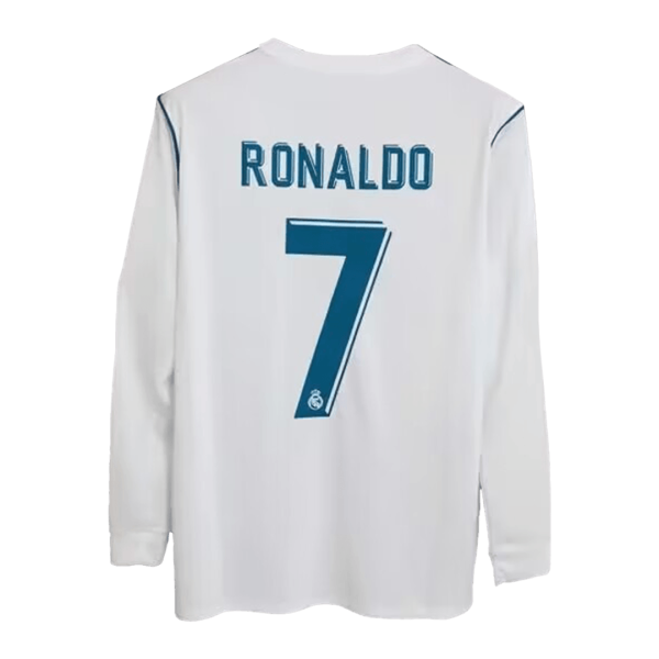 Vintage Soccer Jersey RONALDO #7 Real Madrid Home Long Sleeve 2017/18