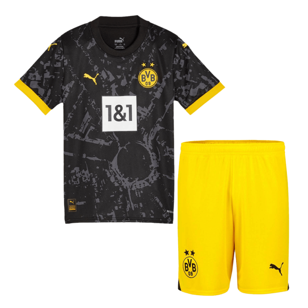 Borussia Dortmund Away Kids Soccer Jerseys Kit 2023/24