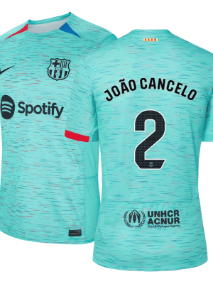 JO?O CANCELO #2 Barcelona Third Away Soccer Jersey 2023/24