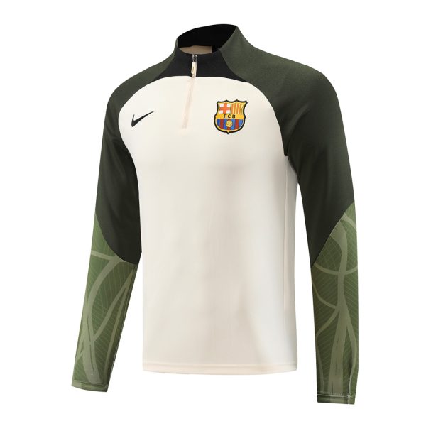 Barcelona 1/4 Zip Tracksuit 2023/24 Cream