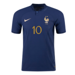 MBAPPE #10 France Home Authentic Jersey World Cup 2022