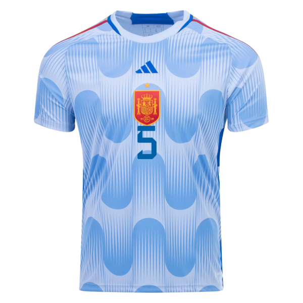 SERGIO #5 Spain Away Jersey World Cup 2022