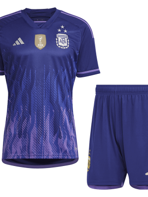 Argentina Away World Cup Jerseys Kit 2022 - Three Stars