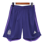 Argentina Away Soccer Shorts 2022 - Three Stars