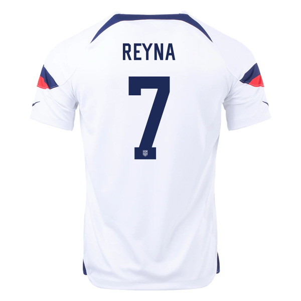 REYNA #7 USA Home Jersey World Cup 2022