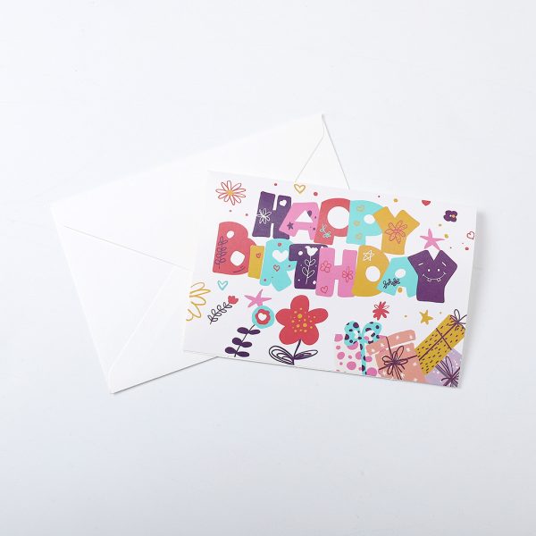 1 Pcs Random Style Personalized Birthday Greeting Card