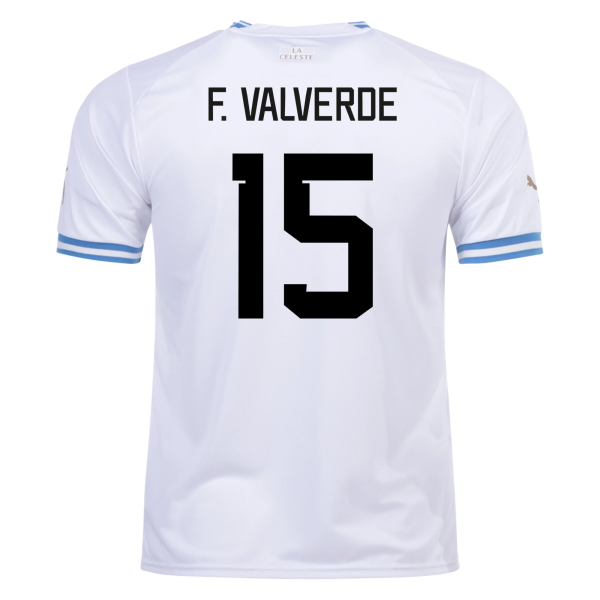 F. VALVERDE #15 Uruguay Away Jersey World Cup 2022