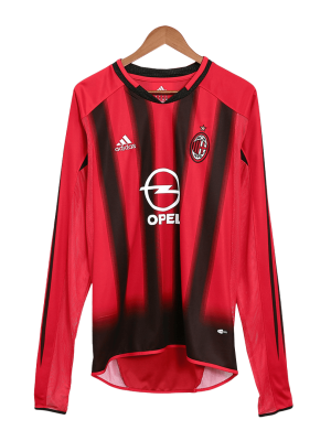 Vintage Soccer Jersey AC Milan Home Long Sleeve 2004/05