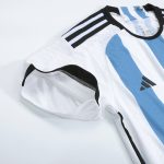 New SignMESSI #10 Argentina Three Stars Home 2022 Champion Authentic Jersey