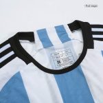 New SignMESSI #10 Argentina Three Stars Home 2022 Champion Authentic Jersey