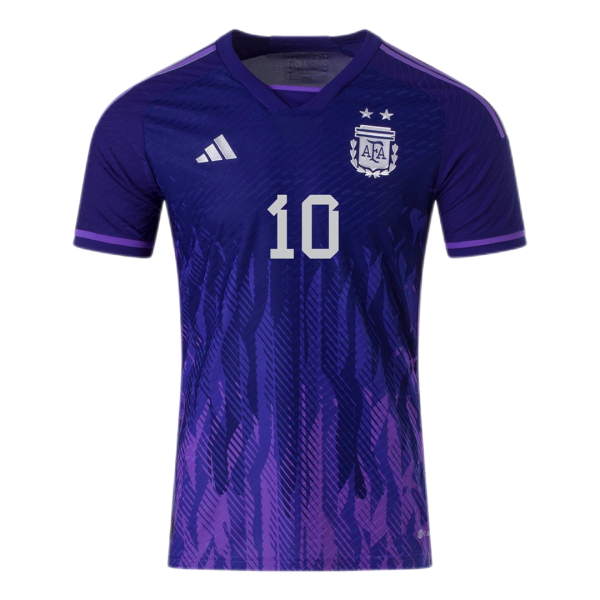 Messi #10 Argentina Away Authentic Jersey World Cup 2022