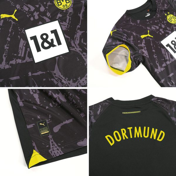 Borussia Dortmund Away Kids Soccer Jerseys Kit 2023/24