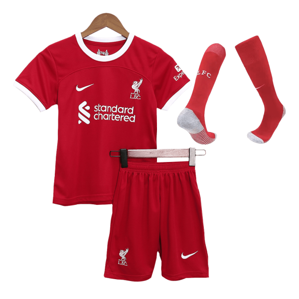 Liverpool Home Kids Jerseys Full Kit 2023/24