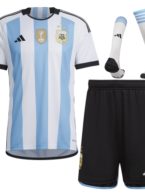 Argentina Home Jerseys Full Kit 2022 - Three Stars