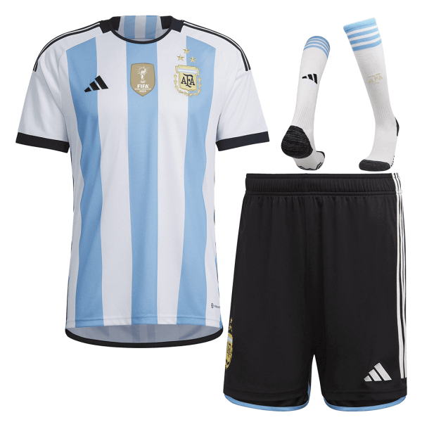 Argentina Home Jerseys Full Kit 2022 - Three Stars