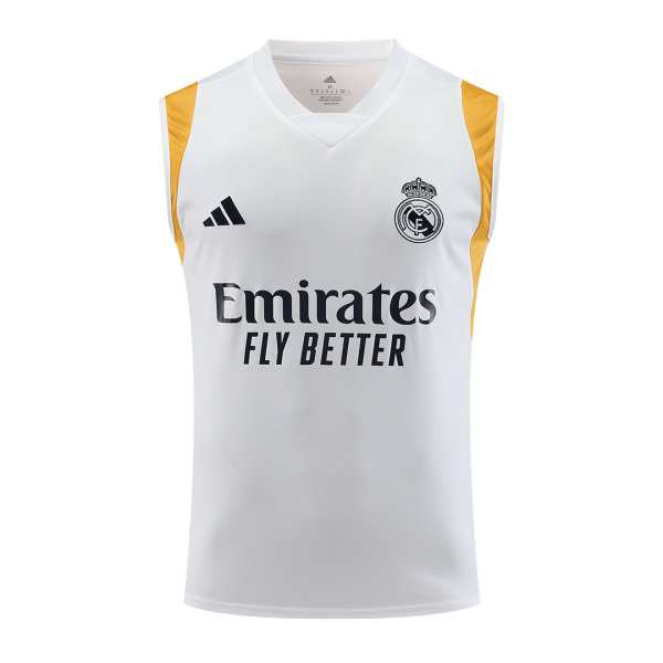 Real Madrid Pre-Match Sleeveless Top 2023/24 White