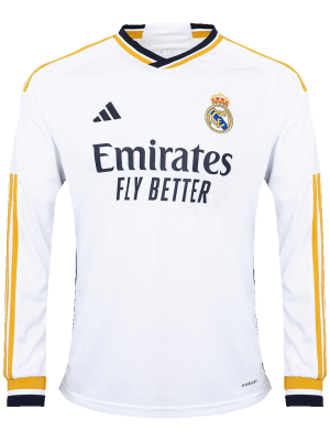 Real Madrid Home Long Sleeve Soccer Jersey 2023/24