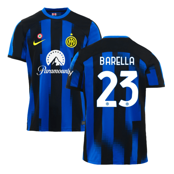 BARELLA #23 Inter Milan Home Soccer Jersey 2023/24