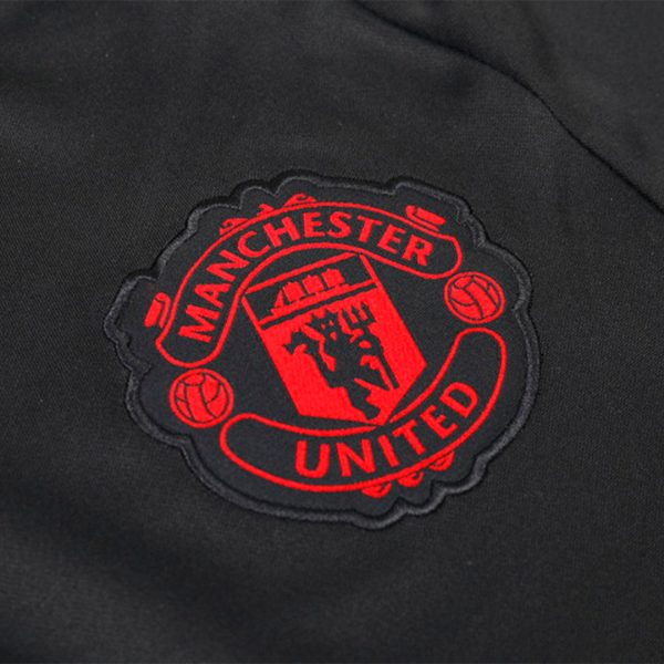 Manchester United 1/4 Zip Tracksuit 2023/24 Kids Black