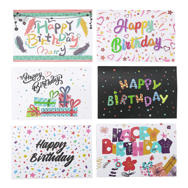 1 Pcs Random Style Personalized Birthday Greeting Card