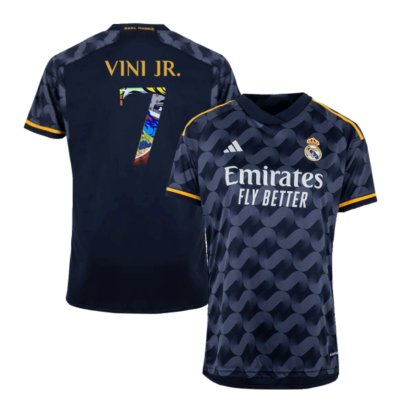 VINI JR. #7 Real Madrid Away Soccer Jersey 2023/24 - Sen2 Font