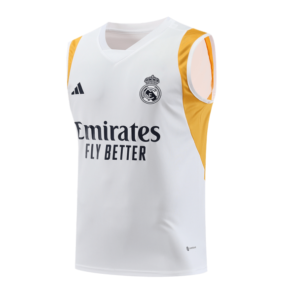 Real Madrid Pre-Match Sleeveless Top 2023/24 White