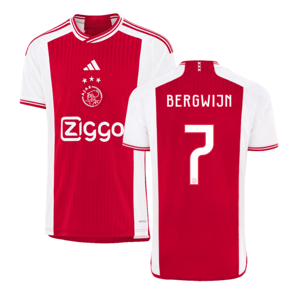 BERGWIJN #7 Ajax Home Soccer Jersey 2023/24