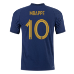 MBAPPE #10 France Home Authentic Jersey World Cup 2022