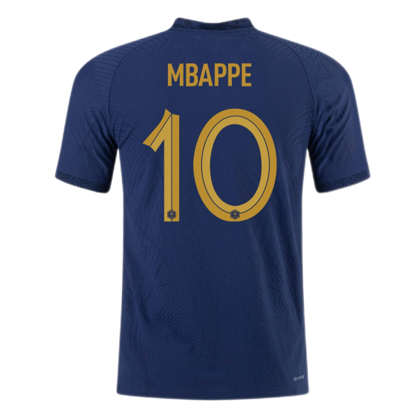 MBAPPE #10 France Home Authentic Jersey World Cup 2022