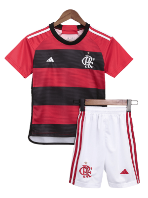 CR Flamengo Home Kids Jerseys Kit 2023/24