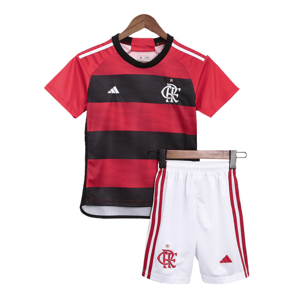 CR Flamengo Home Kids Jerseys Kit 2023/24