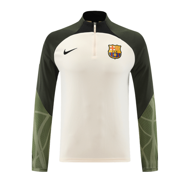 Barcelona 1/4 Zip Tracksuit 2023/24 Cream