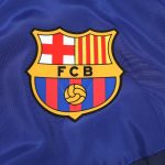 Barcelona Hoodie Windbreaker Jacket 2023/24 - Navy