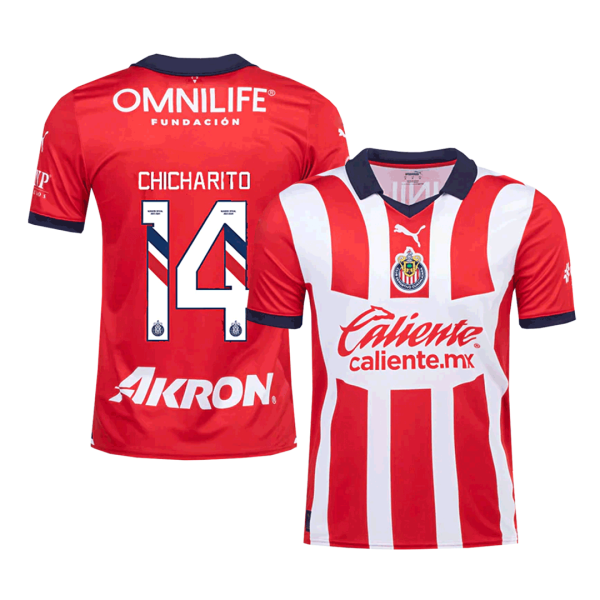 CHICHARITO #14 Chivas Home Soccer Jersey 2023/24