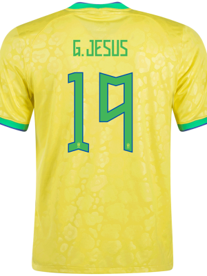 G.JESUS #19 Brazil Home Jersey World Cup 2022