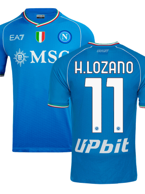 H.LOZANO #11 Napoli Home Authentic Soccer Jersey 2023/24