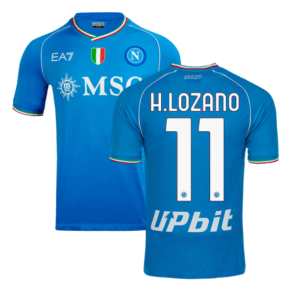 H.LOZANO #11 Napoli Home Authentic Soccer Jersey 2023/24