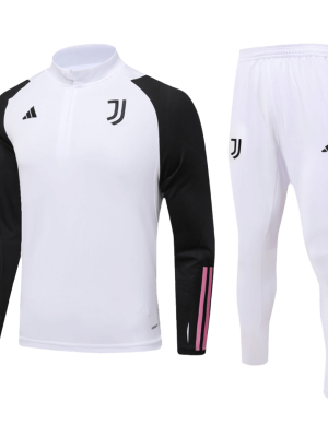 Juventus 1/4 Zip Tracksuit 2023/24 Kids White