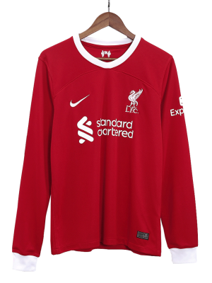 Liverpool Home Long Sleeve Soccer Jersey 2023/24