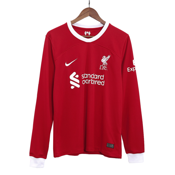 Liverpool Home Long Sleeve Soccer Jersey 2023/24