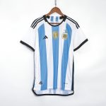 Argentina Three Stars Home Authentic Jersey World Cup 2022