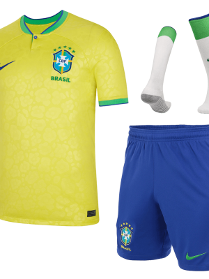 Brazil Home World Cup Jerseys Full Kit 2022