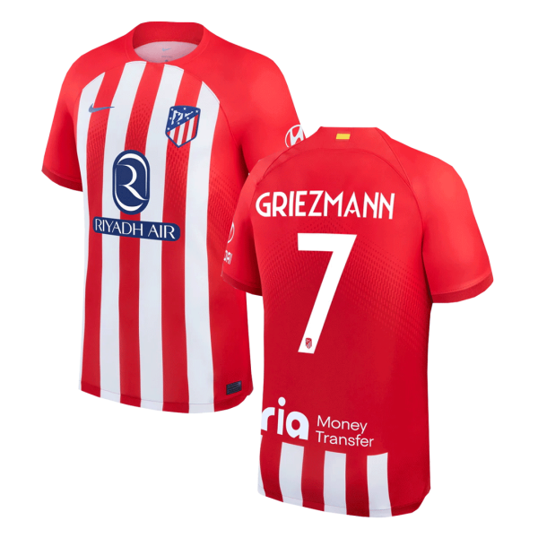 GRIEZMANN #7 Atletico Madrid Home Soccer Jersey 2023/24 - UCL