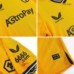 Wolverhampton Wanderers Home Kids Soccer Jerseys Kit 2023/24