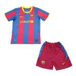 Vintage Barcelona Home Kids Soccer Jerseys Kit 2010/11