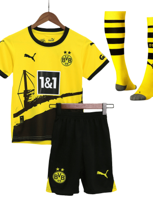 Borussia Dortmund Home Kids Jerseys Full Kit 2023/24