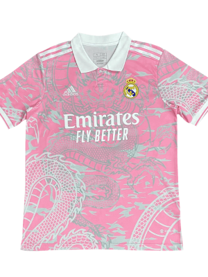 Real Madrid x Chinese Dragon Soccer Jersey 2023/24 （pink）